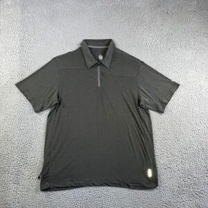 Club Room 1/4 Zip Cycling Jersey Men XL Gray Stripe Short Sleeve Performance Top